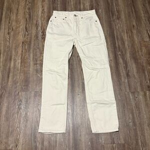 Rag & Bone Wren High Rise Slim Straight Jeans Women's 25 in Ecru Wash Denim